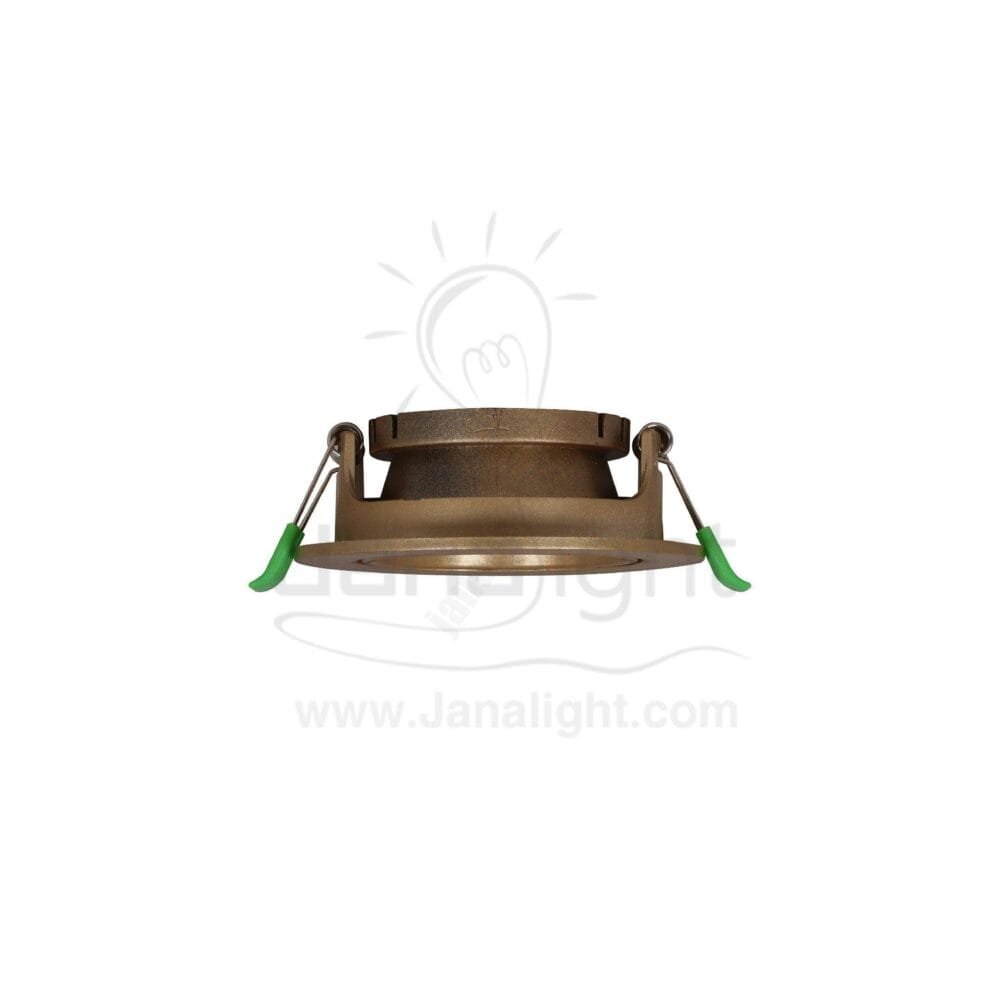 سبوت لايت فارغ متحرك مدور بلاستك ذهبي جنى لايت JN402 single round gold Spotlight frame